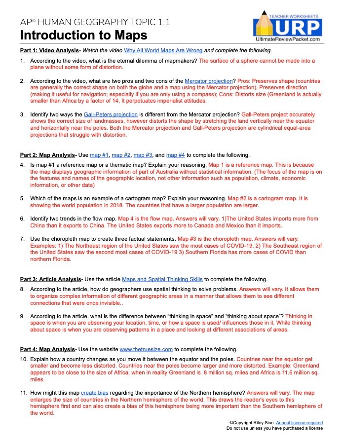 The matching answer key with full model answers